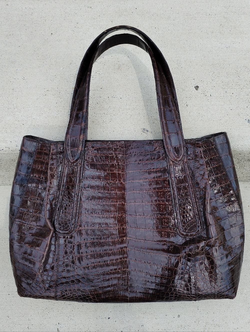 Nancy Gonzalez Crocodile Bag Brown